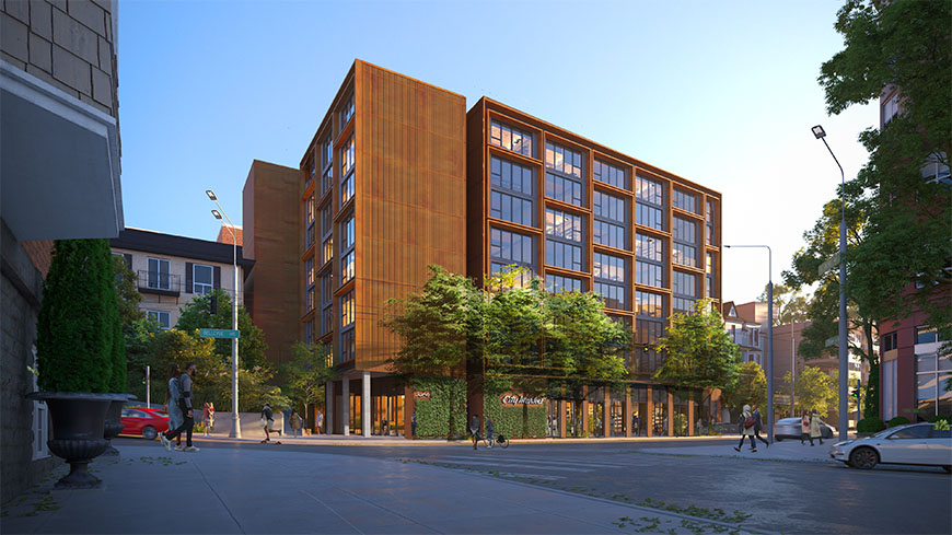 Rendering of building proposal from record 3037200-LU